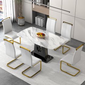 1 table and 6 chairs. Modern