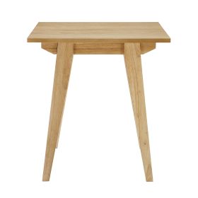 Japandi Minimal Solid Wood Side Table – English Oak