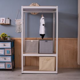 Heavy Duty Clothing Garment Rack, Freestanding Clothing Rack, Portable Closet Wardrobe with 1 Adjustable Wire shelves 1 Clothe Rod for Hanging Clothes