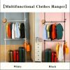 Telescopic Garment Rack, Heavy Duty Design Movable DIY By Hand No Damage to Wall Ceiling Hanging Rail, 31-47in Wide Adjustable, 120 Kilogram Loading