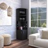 Corner Bar Cabinet Atanasio, Living Room, Black