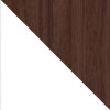 Manhattan Comfort Doyers 53.15 Mid-Century Modern TV Stand in White and Nut Brown
