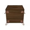 Manhattan Comfort Rockefeller 2.0 Mid-Century- Modern Nightstand with 2-Drawer in Brown