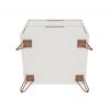 Manhattan Comfort Rockefeller 2.0 Mid-Century- Modern Nightstand with 2-Drawer in