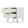 Manhattan Comfort Rockefeller 2.0 Mid-Century- Modern Nightstand with 2-Drawer in