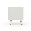 Manhattan Comfort Rockefeller 2.0 Mid-Century- Modern Nightstand with 2-Drawer in