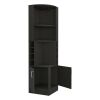 Jamesport 4-Bottle 2-Shelf Bar Cabinet Black Wengue