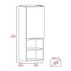 Kingston Rectangle 2-Shelf Medicine Cabinet Black Wengue