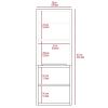 Kingston Rectangle 2-Shelf Medicine Cabinet Black Wengue