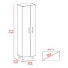 Nala Cleaning Cabinet, Double Door Cabinet, Four Legs, Five Shelves -White