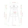 Modern Glam Upholstered Faux Velvet Bar Stool – Rust