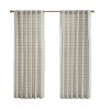 Plaid Rod Pocket and Back Tab Curtain Panel with Fleece Lining