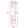 Nala Cleaning Cabinet, Double Door Cabinet, Four Legs, Five Shelves -White