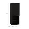 Kingston Rectangle 2-Shelf Medicine Cabinet Black Wengue