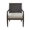 Handcrafted Seagrass Back Armchair with Removable Seat Cushion and Back Pillow