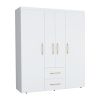 Valier Wardrobe, Deluxe Armoire with Multiple Storage Options and Metal Accents