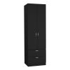 Vico Armoire Wardrove 76" H, Hanging Rod, 2 Drawers, 1 Shelf