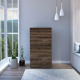 Diamond Dresser, Jewelry Box, Mirror, Single Door Cabinet, Two Drawers (Color: Dark Walnut)