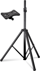 5 Core Speaker Stand Tripod Tall Height Adjustable DJ Light Floor Stands Universal 35mm Pole Mount PA Studio Monitor Large Subwoofer Support - SS ECO (Color: Black)