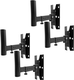 5 Core Pair of Speaker Stand Wall Mounted Bracket Heavy Duty Metal Supports 90 Lbs Holder Rotatable Angle (SKU: WST 02 4PCS)