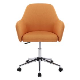 Home Office Chair ; Swivel Adjustable Task Chair Executive Accent Chair with Soft Seat (Color: Orange)