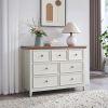 Modern 6 Drawers Dresser 6 Drawers Cabinet,Chest of Drawers Closet Organizers and Storage Clothes Storage Drawers Cabinet for Living Room