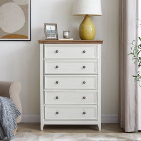 Modern 6 Drawers Dresser 6 Drawers Cabinet,Chest of Drawers Closet Organizers and Storage Clothes Storage Drawers Cabinet for Living Room (Drawer: 5, Color: Beige)