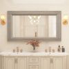 Solid Wood Frame Flat Bathroom Mirror-Large