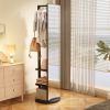 Full-length mirror solid wood + rubber wood + glass, 65.7*17.7in(mirror width:13.7in) Large mirror for viewing the whole body