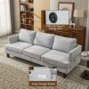 Fabric 3 Seater Couch with 2 USB, Comfortable Sectional Couches and Sofas for Living Room Bedroom Office Small Space, Easy Assembly & Comfy Cushion