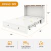 Queen Size Murphy Bed Frame with Drawers Murphy Chest Bed with Charging Station