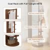 Full-length mirror solid wood + rubber wood + glass, 65.7*17.7in(mirror width:13.7in) Large mirror for viewing the whole body