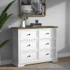 6 DrawersTall Dresser for Bedroom Vertical Storage Tower  Wood Top Closets