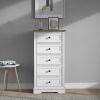 Tall Dresser for Bedroom with 5 Drawers for Closet, Chest of Drawers with Metal Handle