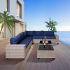 7-Piece Outdoor Patio Furniture Sets, All-Weather Wicker Rattan Sectional Sofa