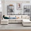 Modular Sectional Sofa, Convertible Sofa Couch with Storage, Sleeper Sectional Sofa Set, Flexible Modular Combinations Fabric Couch for Living Room